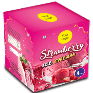 Strawberry ice cream 4 Ltr CorellDreaw editable file